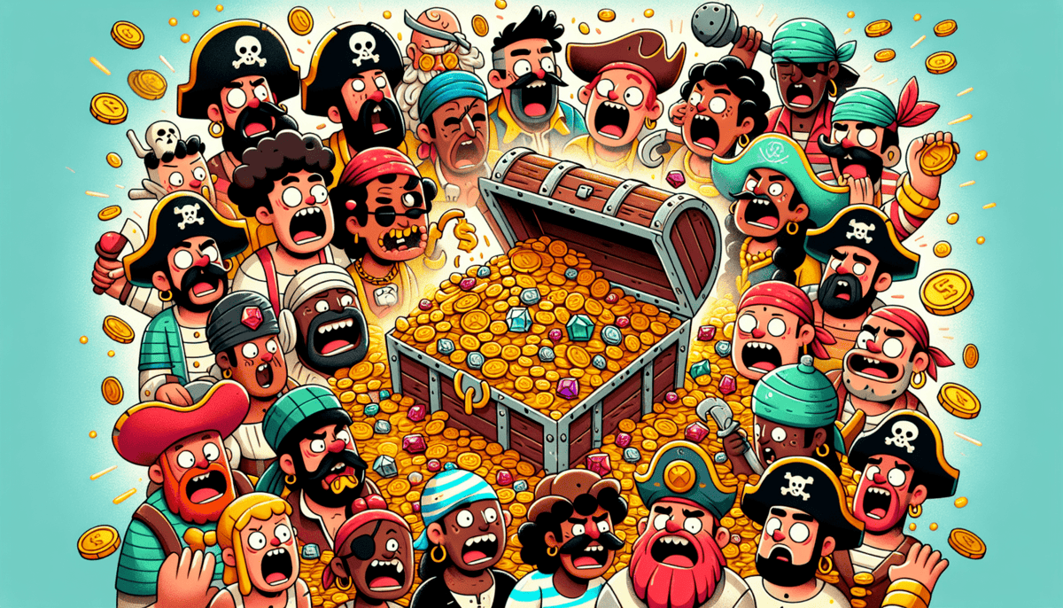 dividing plunder the comedic chaos of pirate treasure shares