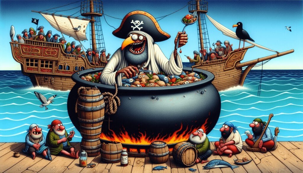 Food Rationing on Pirate Voyages: Comedy on the High Seas